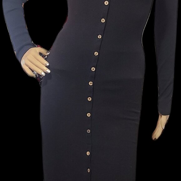 HEART & HIPS WOMEN'S SIZE SMALL BLACK BUTTON DOWN DRESS - PREOWNED - Picture 5 of 5